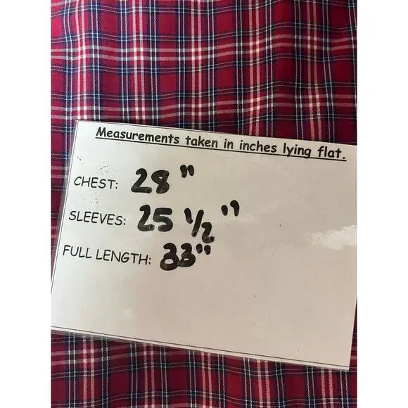 Ralph Lauren Blake 100% Two-Ply Cotton Men's Red Plaid Button Up XL - Picture 5 of 8